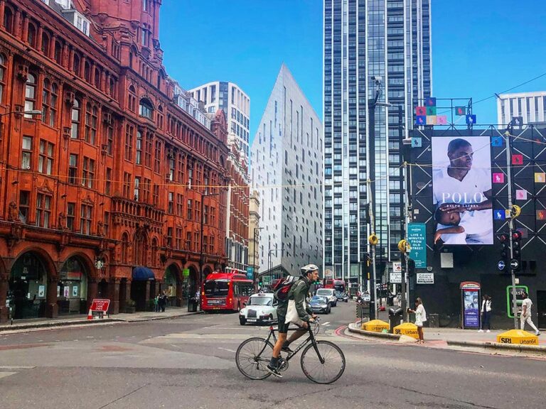 shoredich-old-street-London-AS Man on bicycle in Old street London. Photo by Ana Šesto