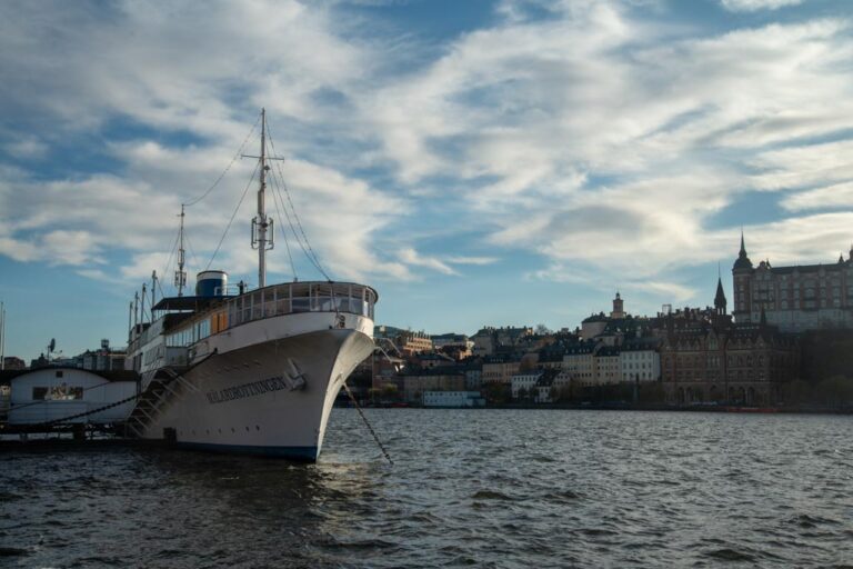 Stockholm-Sweden-Riddarholmen-ELJ-010 A boat docked at Riddarholmen, Stockholm, Sweden. Photo by Eva-Lotta Jansson