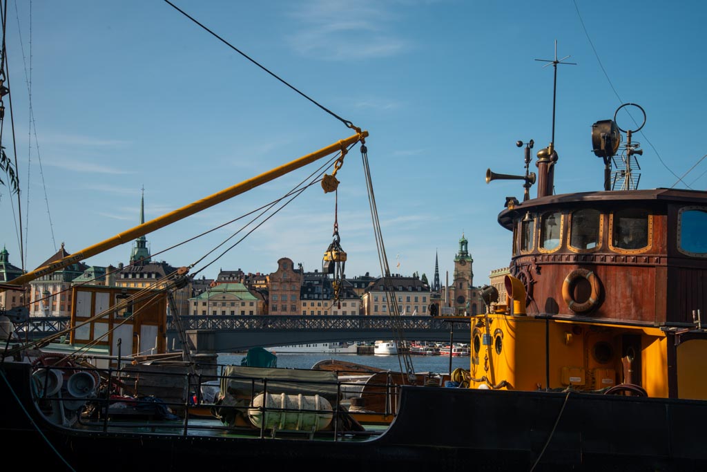 Stockholm-Sweden-Skeppsholmen-ELJ-001 A ship is docked at Skeppsholmen, in Stockholm, Sweden. Photo by Eva-Lotta Jansson